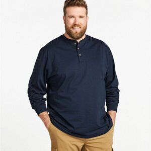 Men's Carefree Unshrinkable Tee, Traditional Fit, Long-Sleeve Henley. Na…